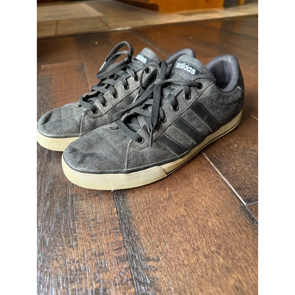 Adidas NEO Daily Denim Black Low Top Sneakers Mens 9.5 F76263 Skate Shoes